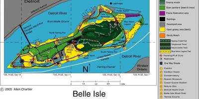 Mapa Belle Isle Detroit