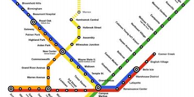Detroit Metro mapu